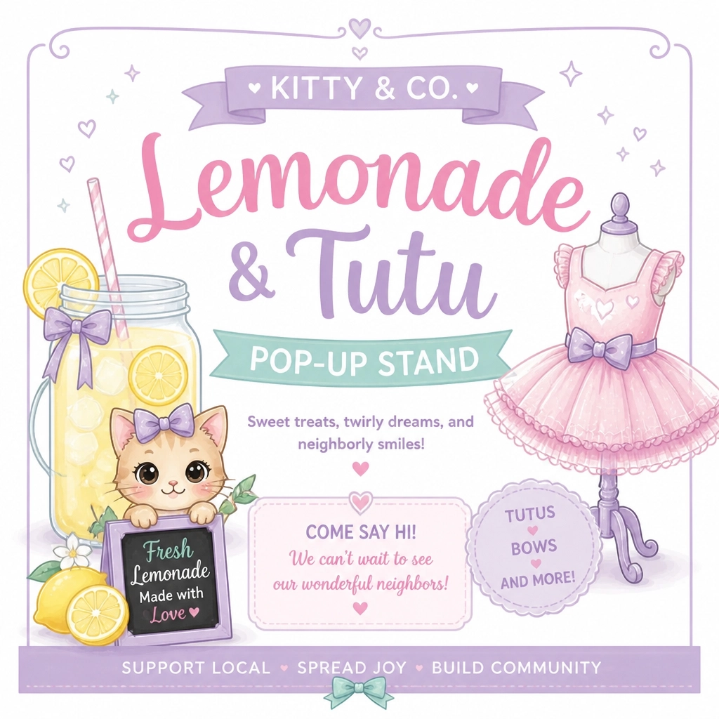 Lemonade Pop-Up invitation design